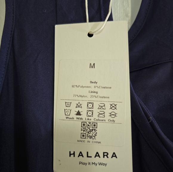 NWT Halara Breezeful Backless Racerback Midi Casual Dress Medium Patriot Blue - Picture 7 of 7